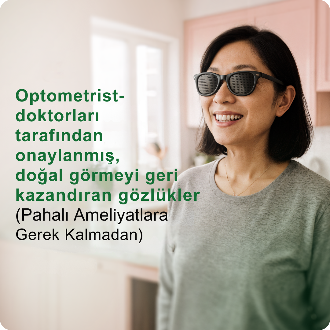 “FocusLens doğal göz egzersizi için pinhole tasarımı”